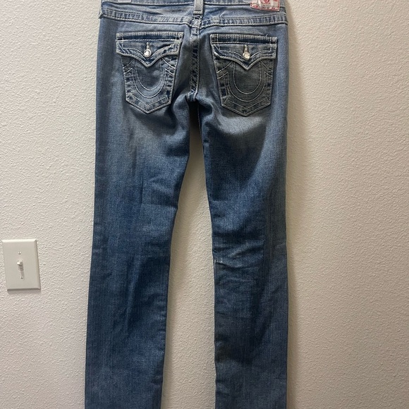 True Religion Women's Light Blue Straight Leg Jeans - Picture 3 of 3